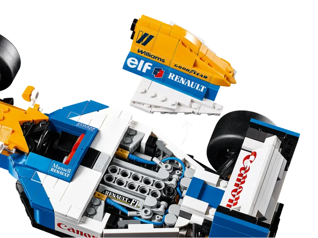 Engine shot of the New LEGO F1 Nigel Mansell FW14B